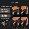 Lọ Thuỷ Tinh Có Nắp Gỗ Tre Borosilicate Kèm Muỗng Gỗ Chịu Nhiệt, Không Chứa Chì Cao Cấp PHALEDO (PL-0367) ảnh 1
