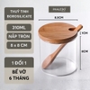 Lọ Thuỷ Tinh Có Nắp Gỗ Tre Borosilicate Kèm Muỗng Gỗ Chịu Nhiệt, Không Chứa Chì Cao Cấp PHALEDO (PL-0367) ảnh 10