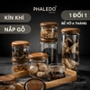 Video Lọ Thuỷ Tinh Có Nắp Gỗ Bo Tròn Với Chất Liệu Thuỷ Tinh Borosilicate Chịu Nhiệt, Không Chứa Chì Cao Cấp PHALEDO (P-0363)