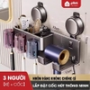 Kệ Đựng Bàn Chải Đánh Răng Kèm Cốc Không Khoan Đục, Kệ Nhà Tắm Để Máy Sấy Tóc Cao Cấp Không Gỉ Sét ảnh 12