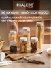 Hũ Thủy Tinh Borosilicate  Nắp Nhựa ABS Chống Mốc, Chống Ẩm, Kín Khí Đa Năng Phaledo (PL-0376) ảnh 5