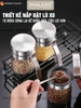 Lọ gia vị thuỷ tinh borosilicate, nắp & tay cầm inox 304 cao cấp đựng gia vị kín 100% chống ẩm, an toàn Phaledo PL-0338 ảnh 5