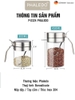 Lọ gia vị thuỷ tinh borosilicate, nắp & tay cầm inox 304 cao cấp đựng gia vị kín 100% chống ẩm, an toàn Phaledo PL-0338 ảnh 8