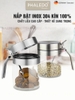 Lọ gia vị thuỷ tinh borosilicate, nắp & tay cầm inox 304 cao cấp đựng gia vị kín 100% chống ẩm, an toàn Phaledo PL-0338 ảnh 4
