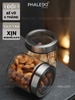 Hộp Thuỷ Tinh Borosilicate Đựng Đồ Khô Đa Năng Có Nắp Kính Acrylic Trong Suốt Sang Trọng PHALEDO (P-0371) ảnh 2