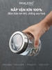Hũ Thuỷ Tinh Có Nắp Inox, Lọ Thuỷ Tinh Nắp Inox Không Gỉ PHALEDO (P-0377) ảnh 6