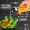 Video Chai đựng dầu ăn, nước mắm, nước tương thuỷ tinh borosilicate cao cấp, có nắp đậy kín & vòi chống trầy Phaledo