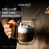 Video Cốc Thuỷ Tinh Borosilicate 2 Lớp Cách Nhiệt Có Tay Cầm Cao Cấp PHALEDO P-0924