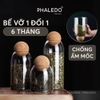 Lọ Thủy Tinh Borosilicate Chịu Nhiệt, Không Chứa Chì, Đa Năng Nắp Gỗ Keo - Nắp Viên Bi (P - 0370) ảnh 10