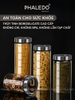 Hộp Thuỷ Tinh Borosilicate Đựng Đồ Khô Đa Năng Có Nắp Kính Acrylic Trong Suốt Sang Trọng PHALEDO (P-0371) ảnh 8