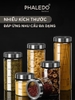 Hộp Thuỷ Tinh Borosilicate Đựng Đồ Khô Đa Năng Có Nắp Kính Acrylic Trong Suốt Sang Trọng PHALEDO (P-0371) ảnh 10