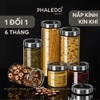 Hộp Thuỷ Tinh Borosilicate Đựng Đồ Khô Đa Năng Có Nắp Kính Acrylic Trong Suốt Sang Trọng PHALEDO (P-0371) ảnh 11
