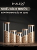 Lọ Thuỷ Tinh Có Nắp Gỗ Tre Borosilicate Chịu Nhiệt, Không Chứa Chì Cao Cấp PHALEDO (PL-0360) ảnh 8