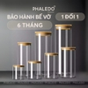Lọ Thuỷ Tinh Có Nắp Gỗ Tre Borosilicate Chịu Nhiệt, Không Chứa Chì Cao Cấp PHALEDO (PL-0360) ảnh 10