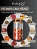 Hũ Thuỷ Tinh Nắp Kín Có Tay Cầm, Lọ Thuỷ Tinh Nắp Gỗ Borosilicate Chịu Nhiệt, Không Chứa Chì Cao Cấp PHALEDO (P-0361) ảnh 8