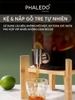 Bình Nước Thuỷ Tinh Borosilicate Cao Cấp Chịu Nhiệt Tốt Cho Nhà Hàng, Quán Ăn, Tiệc Tùng, Chân Đế Gỗ Tre - PHALEDO ảnh 5