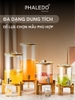 Bình Nước Thuỷ Tinh Borosilicate Cao Cấp Chịu Nhiệt Tốt Cho Nhà Hàng, Quán Ăn, Tiệc Tùng, Chân Đế Gỗ Tre - PHALEDO ảnh 8