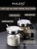 Hũ đựng gia vị thuỷ tinh borosilicate đa năng, nắp đậy inox 304 thông minh - tặng kèm muỗng Phaledo P-0328 ảnh 7