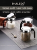 Hũ đựng gia vị thuỷ tinh borosilicate đa năng, nắp đậy inox 304 thông minh - tặng kèm muỗng Phaledo P-0328 ảnh 3