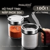 Video Hũ đựng gia vị thuỷ tinh borosilicate đa năng, nắp đậy inox 304 thông minh - tặng kèm muỗng Phaledo P-0328