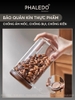Lọ Thuỷ Tinh Có Nắp Gỗ Bo Tròn Với Chất Liệu Thuỷ Tinh Borosilicate Chịu Nhiệt, Không Chứa Chì Cao Cấp PHALEDO (P-0363) ảnh 2