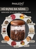 Lọ Thuỷ Tinh Có Nắp Gỗ Bo Tròn Với Chất Liệu Thuỷ Tinh Borosilicate Chịu Nhiệt, Không Chứa Chì Cao Cấp PHALEDO (P-0363) ảnh 10