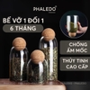 Video Lọ Thủy Tinh Borosilicate Chịu Nhiệt, Không Chứa Chì, Đa Năng Nắp Gỗ Keo - Nắp Viên Bi (P - 0370)