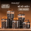 Video Hũ Thuỷ Tinh Nắp Kín Có Tay Cầm, Lọ Thuỷ Tinh Nắp Gỗ Borosilicate Chịu Nhiệt, Không Chứa Chì Cao Cấp PHALEDO (P-0361)