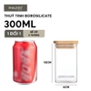 Lọ Thuỷ Tinh Có Nắp Gỗ Tre Borosilicate Chịu Nhiệt, Không Chứa Chì Cao Cấp PHALEDO - Nắp Vuông (PL-0372) ảnh 12