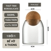 Lọ Thủy Tinh Borosilicate Chịu Nhiệt, Không Chứa Chì, Đa Năng Nắp Gỗ Keo - Nắp Viên Bi (P - 0370) ảnh 11