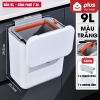 Thùng rác treo tủ bếp 9L, thùng rác nắp lật nắp đậy thông minh đậy kín bằng nhựa PP cao cấp (có ruột & quai xách) Lazydo ảnh 12