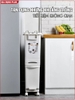 Thùng rác 3 tầng thông minh LAZYDO xuất Nhật – Phân loại rác, dung tích lớn 42L, có bánh xe ảnh 3