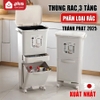 Video Thùng rác 3 tầng thông minh LAZYDO xuất Nhật – Phân loại rác, dung tích lớn 42L, có bánh xe