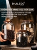 HŨ THỦY TINH BOROSILICATE CAO CẤP ĐA NĂNG CỔ CAO TRƠN NẮP GỖ KEO PHALEDO (PL-0373B) ảnh 4