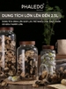 HŨ THỦY TINH BOROSILICATE CỔ CAO XOẮN NẮP GỖ KEO DUNG TÍCH LỚN PHALEDO (PL-0373A) ảnh 4