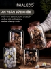 HŨ THỦY TINH BOROSILICATE CỔ CAO XOẮN NẮP GỖ KEO DUNG TÍCH LỚN PHALEDO (PL-0373A) ảnh 7