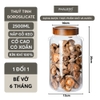 HŨ THỦY TINH BOROSILICATE CỔ CAO XOẮN NẮP GỖ KEO DUNG TÍCH LỚN PHALEDO (PL-0373A) ảnh 12
