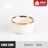 🔴OUTLET | Chén, bát, tô, đĩa sứ xanh ngọc lục bảo viền vàng phong cách Bắc Âu cao cấp ảnh 8