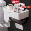 Video Hộp Đựng Giấy Vệ Sinh Dán Tường Cuộn Lớn | Cuộn Giấy Vuông & Tròn Nhựa ABS Với Ngăn Đựng Đồ Đa Năng