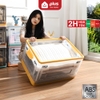 Video 🔴OUTLET | Thùng Đựng Đồ Gấp Gọn 82 Lít Cực Lớn Để Quần Áo, Đồ Dùng Gọn Gàng (Có Bánh Xe, Có Nắp, Ngăn Cửa) LAZYDO