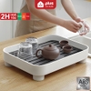 Video Khay trà nhựa chữ nhật, khay úp cốc ly 2 lớp ráo nước cao cấp - Hàng nhập khẩu chính hãng, chống bám bẩn JIANXIA