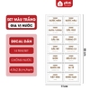 Nhãn Dán Phân Loại Gia Vị Decal Dán Cho Hủ Gia Vị & Bình Dầu Ăn, Nước Mắm - Phaledo ảnh 12