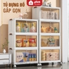 Tủ Đựng Đồ Gấp Gọn Đa Năng Nhiều Tầng (1-2-3-4-5 Tầng) Cao Cấp Có Nắp & Bánh Xe Lớn - LAZYDO (LZ-0545) - gia dụng plus