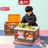 Video 🔴OUTLET | Thùng Đựng Đồ Chơi, Gấu Bông Gấp Gọn Cao Cấp Cho Trẻ Em (Có Bánh Xe & Tay Xách, Nắp Đậy)