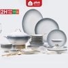 Video 🔴OUTLET | Bộ chén bát sứ Gradient Xám (Grey Gradient) cao cấp nhập khẩu