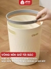 Thùng rác vuông 15L- Có vòng nén giữ túi rác thông minh, gọn gàng dùng cho nhà bếp, phòng khách ảnh 4