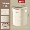 Thùng rác vuông 15L- Có vòng nén giữ túi rác thông minh, gọn gàng dùng cho nhà bếp, phòng khách ảnh 11