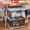 Video Hộp Nhựa Đựng Đồ Lớn, Trong Suốt 50L, Có Nắp & Bánh Xe Cao Cấp Đựng Đồ Chơi, Quần Áo, Để Sau Xe Ô tô