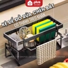 Video Kệ Đựng Đồ Rửa Chén Bát Có Thanh Treo Khăn, Khay Hứng Nước Đa Năng, Thép Carbon Không Gỉ Nhà Bếp