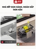 Kệ Đựng Đồ Rửa Chén Bát Có Thanh Treo Khăn, Khay Hứng Nước Đa Năng, Thép Carbon Không Gỉ Nhà Bếp ảnh 8